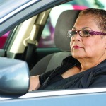 Senior woman driving